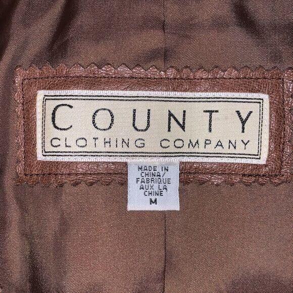 Vintage Womens Leather Jacket Western Brown Country Clothing Company Medium - Picture 13 of 15